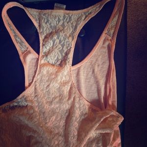 PINK tank top with sheer back